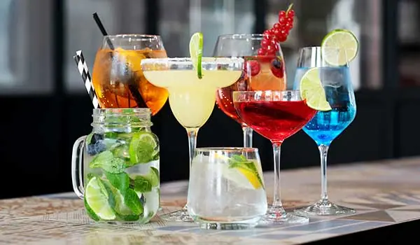 Variedade de bebidas